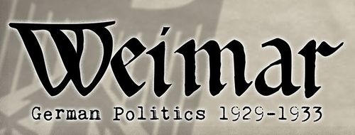 Обложка игры Weimar: German Politics 1929-1933