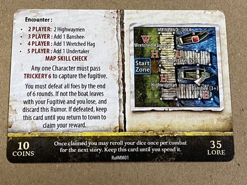 Обложка игры Folklore: The Affliction – Dark Tales Expansion: Wanted Rumor Card