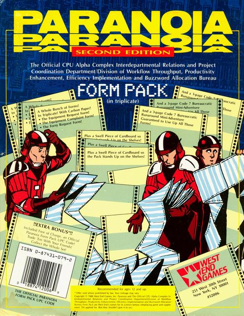 Paranoia: Form Pack