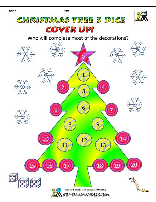 Christmas tree 3 dice cover up