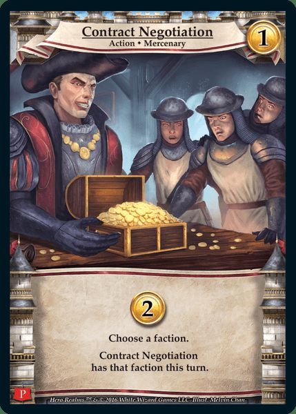 Обложка игры Hero Realms: Contract Negotiation Promo Card