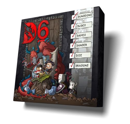 Обложка игры D6: Dungeons, Dudes, Dames, Danger, Dice and Dragons!